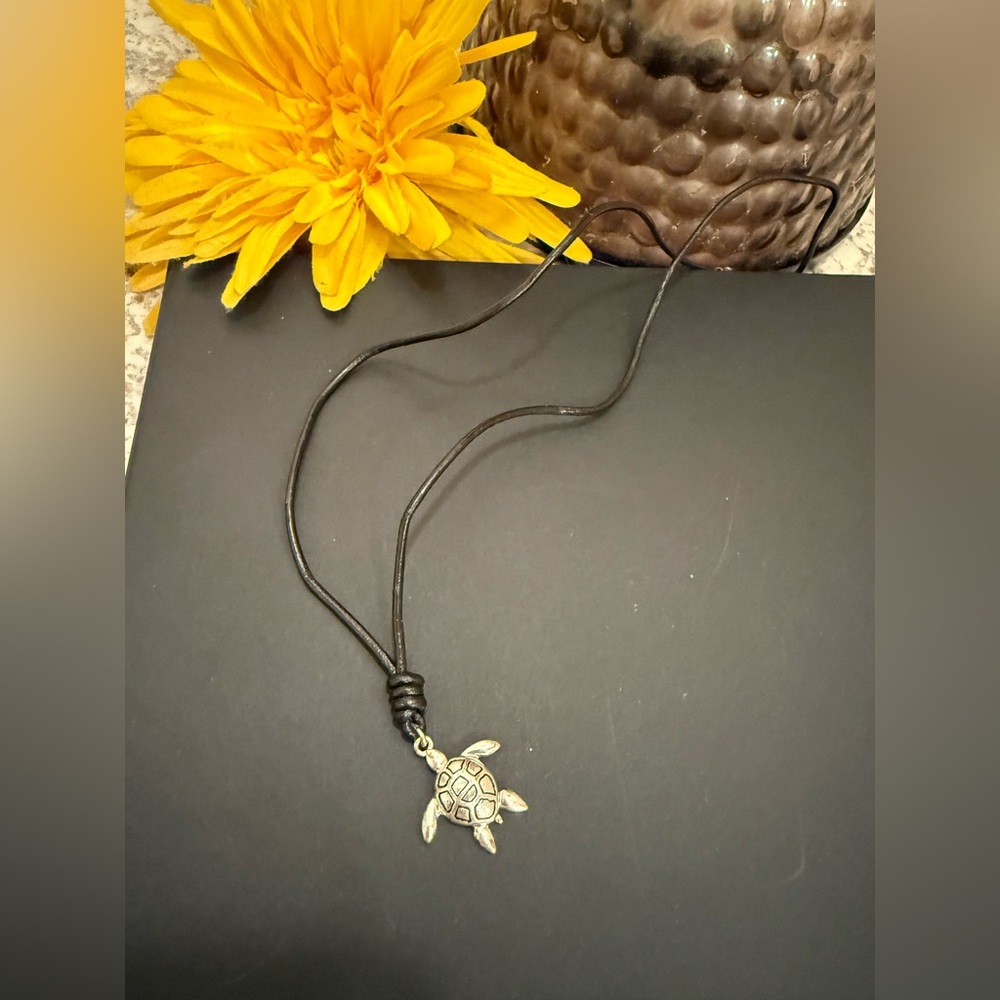 Black Leather Cord Necklace